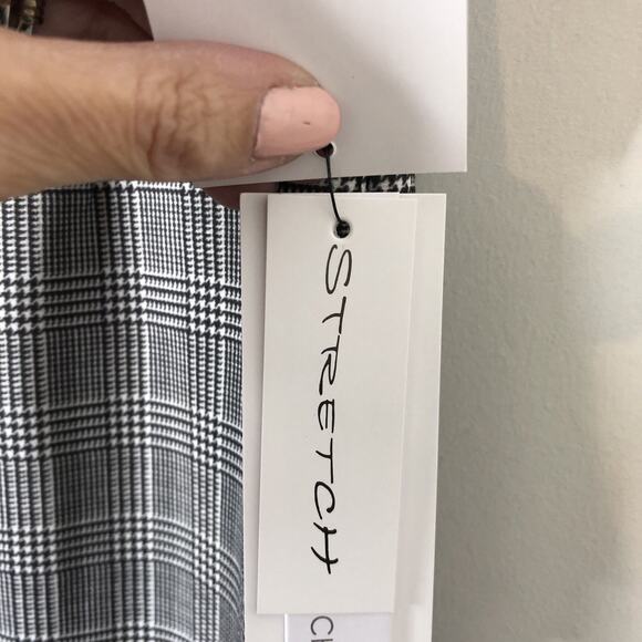 Amanda + Chelsea NWT Women's Black & White Plaid Stretchy Pencil Skirt Small - Picture 3 of 10